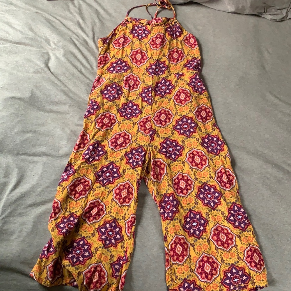 Yellow Floral Jumpsuit from Xhilaration
